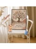 Mr. & Mrs. Panda Wandbild Baum boho Design mit Spruch in Weiß