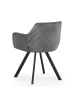 B&D Home 2er-Set: Esszimmerstuhl CYRUS in Dunkelgrau - (B)56 x (H)80 x (T)60 cm