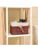 relaxdays 4 x Aufbewahrungskorb in Braun/ Weiß - (B)31 x (H)20 x (T)31 cm