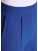 GOLDNER Kurzgröße:  Elegante Stoffhose mit Biesen in royalblau