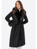 Wittchen Damenmantel mit Woll- und Pelzelementen in Black
