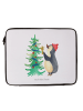 Mr. & Mrs. Panda Notebook Tasche Pinguin Weihnachtsbaum ohne Spruch in Weiß