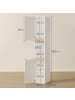 HOMCOM Badezimmerschrank-34,6L x 30B x 180,5H cm-Weiß