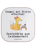 Mr. & Mrs. Panda Bierdeckel Sekretärin Leidenschaft mit Spruch in Weiß