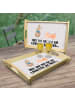 Mr. & Mrs. Panda Deko Tablett Hasen Muschel mit Spruch in Grau Pastell