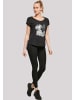 F4NT4STIC Long Cut T-Shirt Arielle die Meerjungfrau in schwarz