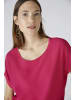 Oui Blusenshirt AYANO 100% Viskosepatch in pink