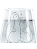 Mr. & Mrs. Panda Glas Pinguin umarmen ohne Spruch in Transparent