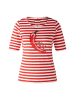 Oui T-Shirt 100% Baumwolle in red white