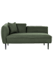 Beliani Chaiselongue CHEVANNES Grün/Schwarz - (W) 138 x (H) 74 x (L) 77 cm linksseitig