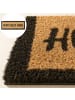 relaxdays Fußmatte home sweet home in Braun - (B)75 x (T)25 cm