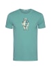 GreenBomb T-Shirt Animal Beach Bear in Turkis