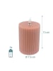 relaxdays 4 x LED Kerzen in Altrosa - (H)13 x Ø 7,5 cm
