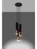 Nice Lamps Hängeleuchten LONGBOT 3P in Schwarz/Kupfer H 90cm 