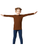 tectake Einfarbiges Langarm-Shirt für Kinder, braun