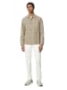 Marc O'Polo Camp Overshirt in multi/ pure cashmere