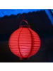 MARELIDA LED Solar Lampion in rot - D: 20cm