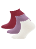 ewers 3er-Set Sneaker Socken 3er Pack Mäusezähnchenrand in flieder-sangria-latte