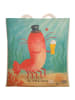 Mr. & Mrs. Panda Tote Bag Hummer Weizen Design ohne Spruch in Weiß