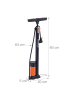 relaxdays Standpumpe in Schwarz/ Orange