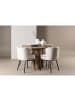 ebuy24 Essgruppe Olivia (5-teilig) Braun, beige 110 x 110 cm