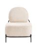 Beliani Sessel LUNDE in Beige/Schwarz - (W) 67 x (H) 81 x (L) 74 cm