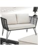 tectake Garten-Loungesofa mit Stahlgestell, 131 x 67 x 71 cm