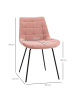 HOMCOM Esszimmerstuhl-50L x 61B x 79H cm-Rosa