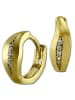 GoldDream Echtgold, 333er Gelbgold Damen Creolen Blatt Ohrring ca. 13mm