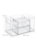 relaxdays Kosmetik Organizer in Transparent - (B)24,5 x (H)13 x (T)14,5 cm