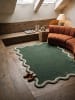KADIMA DESIGN Teppich Wolle für Fußbodenheizung ALHAM modern Wohnzimmer Diele in Waldgrün