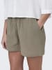 JACQUELINE de YONG Lockere Paperbag Shorts Kurze Stretch Sommer Pants in Braun-2