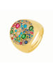 Luxenter Ring Lidat mit 18 Karat  verstellbar Gelbgold-Lidat multicolored