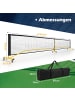 COSTWAY tragbares Pickleball Netz mit Rollen in Schwarz