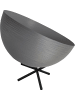 Licht-Erlebnisse Tischlampe Ø 35 x (H)42 cm in Schwarz Grau