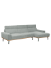 58 aufm Kessel SOFA mit Longchair rechts Katrien Cordstoff silber