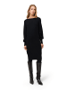 Zero  Strickkleid strukturiert  U-Boot Ausschnitt in Black Beauty