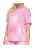 NORMANN Schlafanzug kurzarm Oberteil Pyjama Shirt Top in pink