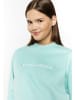 myMo Damen Sweatshirt Cropped in Aqua