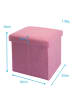 Intirilife Faltbarer Sitzhocker 30x30x30 cm in KIRSCHBLÜTEN PINK