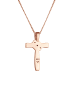 Elli Halskette 925 Sterling Silber Kreuz in Rosegold