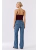 Oui Jeans Flared in bright blue denim