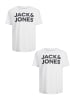 Jack & Jones 2er-Set Plus Size T-Shirt Logo in Weiß-2