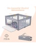 COSTWAY 127 x 127 cm Laufstall Baby faltbar in Anthrazit