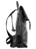 Cluty City-Rucksack echt Leder in schwarz