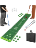 COSTWAY 332 x 50 cm Golf Pong Puttingmatte mit Linie in Grün