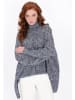 DreiMaster Vintage Women Poncho in navy melange