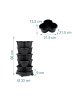 relaxdays Pflanzturm in Schwarz - (H)66 x Ø33 cm