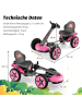 COSTWAY 12V Elektro Gokart LED ab 2 Jahre in Rosa