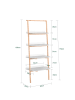 SoBuy Leiterregal in Hell-Eiche - (W) 39 x (H) 170 x (L) 65 cm
